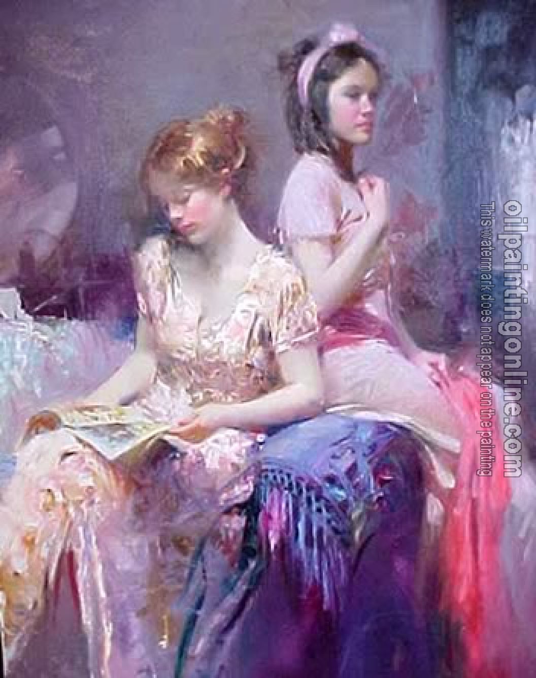 Pino Daeni - Impression oil painting.